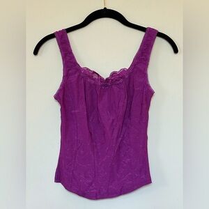 Elegant Y2K Purple Lace Corset Women's Top
